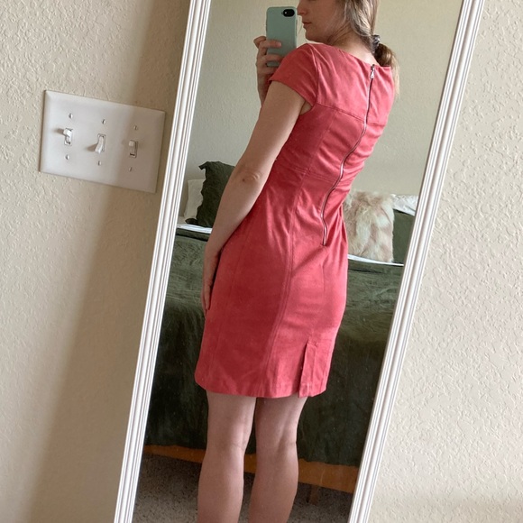 Nanette Lepore salmon suede dress 4 - Picture 6 of 6